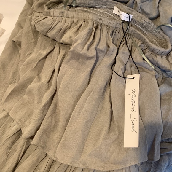 VICI Positive Energy Strapless Maxi Dress - Silver Olive - Picture 3 of 3